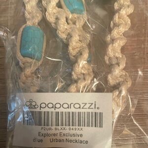 Men’s Paparazzi Explorer Exclusive Blue and Cream Necklace